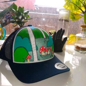 Hand painted baseball hat
